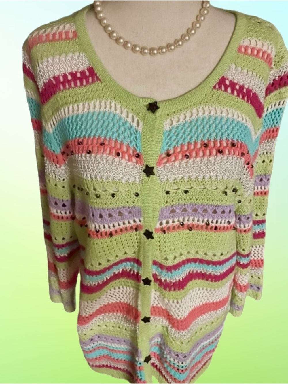 Christopher & Banks ~ Women’s X-Large ~ Hand Embroidered Multi-Colors Sweater